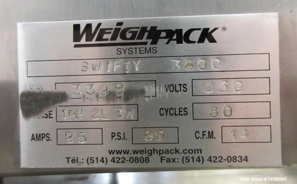 Used WeighPack Systems Swifty Bagger Model 3600 Preformed Pouch Packager
