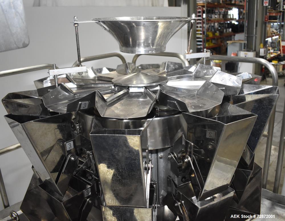 Used Weighpack Swifty 1200 Horizontal Pre-Made Pouch Filler & Sealer with 10-Head Combi Scale