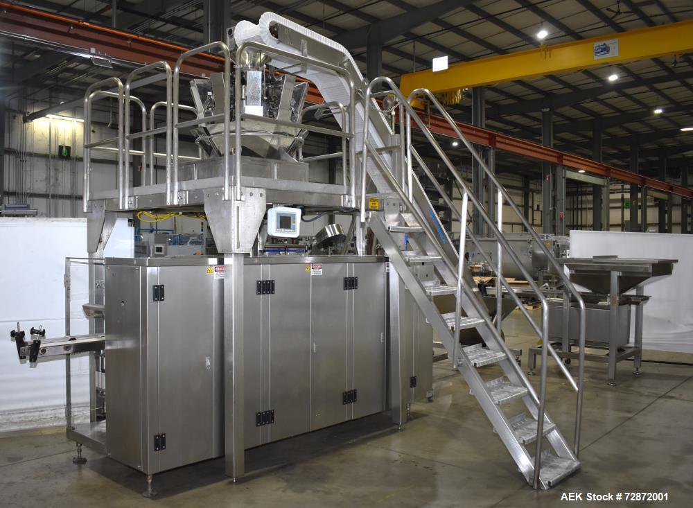 Used- Weighpack Swifty 1200 Horizontal Pre-Made Pouch Filler and Sealer with 10 Head Combi Scale. Capable of speeds up to 25...