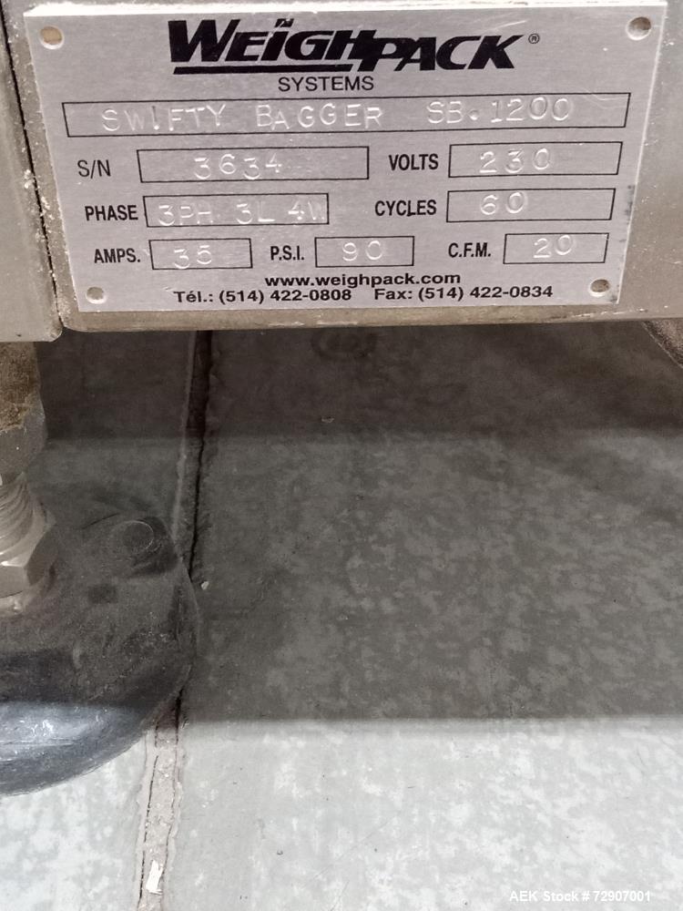 Used WeighPack Systems Swifty 1200 with Auger Filler and Scoop Inserter