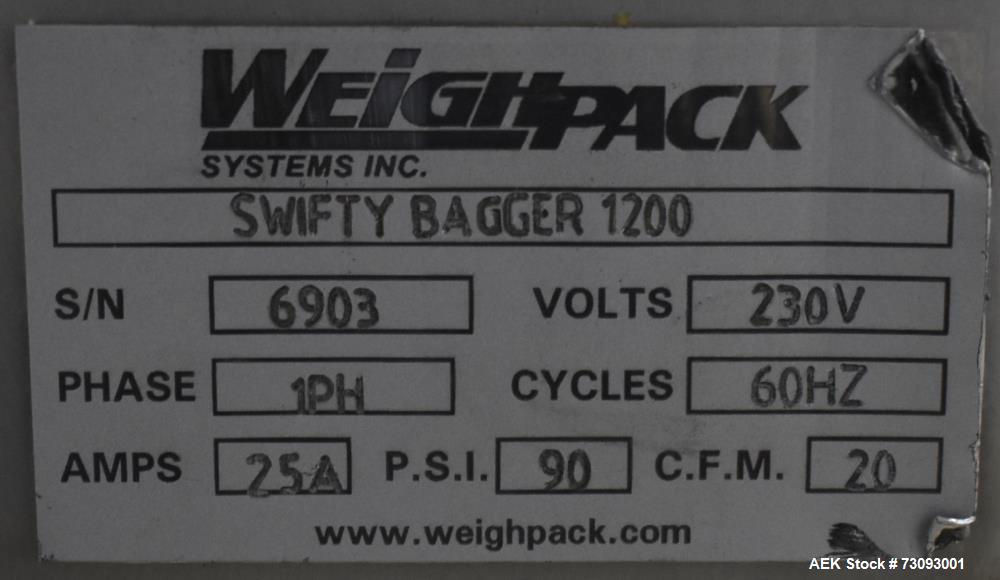 Weighpack Model Swifty 1200 Bagger with 14 Head Combi Scale