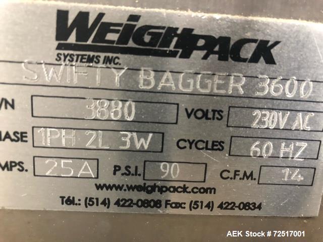 Used- Weighpack Swifty 3600 Premade Pouch Machine