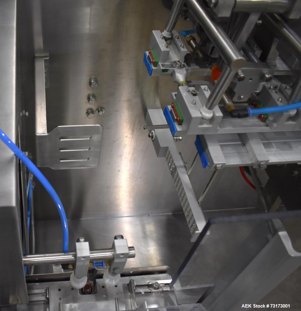 Used Weighpack Systems Swifty 3600 Horizontal Pre Made Bags/Pouch Filler and Sealer. Capable of speeds up to 45 bags per minute. Has a bag size range: 3.5" to 8" (width) x 5.5" to 20" (length). Has e...