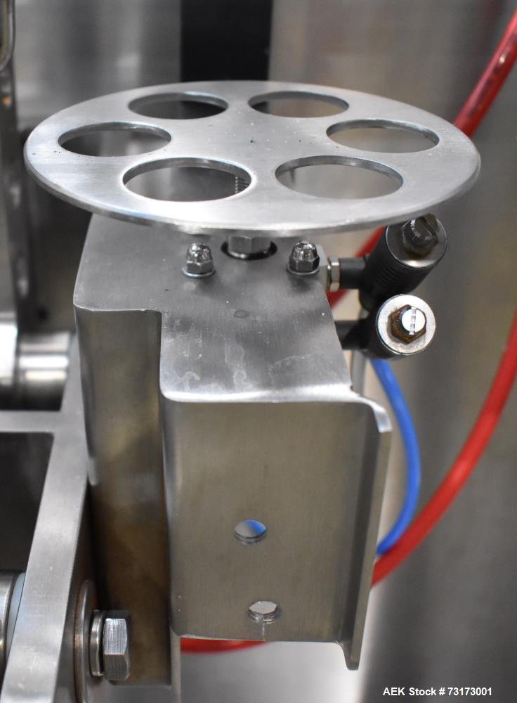 Used Weighpack Systems Swifty 3600 Horizontal Pre Made Bags/Pouch Filler and Sealer. Capable of speeds up to 45 bags per minute. Has a bag size range: 3.5" to 8" (width) x 5.5" to 20" (length). Has e...