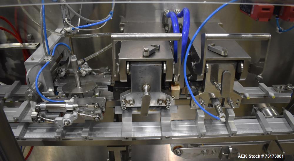 Used Weighpack Systems Swifty 3600 Horizontal Pre Made Bags/Pouch Filler and Sealer. Capable of speeds up to 45 bags per minute. Has a bag size range: 3.5" to 8" (width) x 5.5" to 20" (length). Has e...