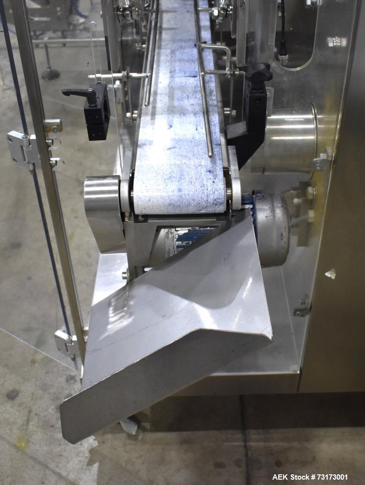 Used Weighpack Systems Swifty 3600 Horizontal Pre Made Bags/Pouch Filler and Sealer. Capable of speeds up to 45 bags per minute. Has a bag size range: 3.5" to 8" (width) x 5.5" to 20" (length). Has e...