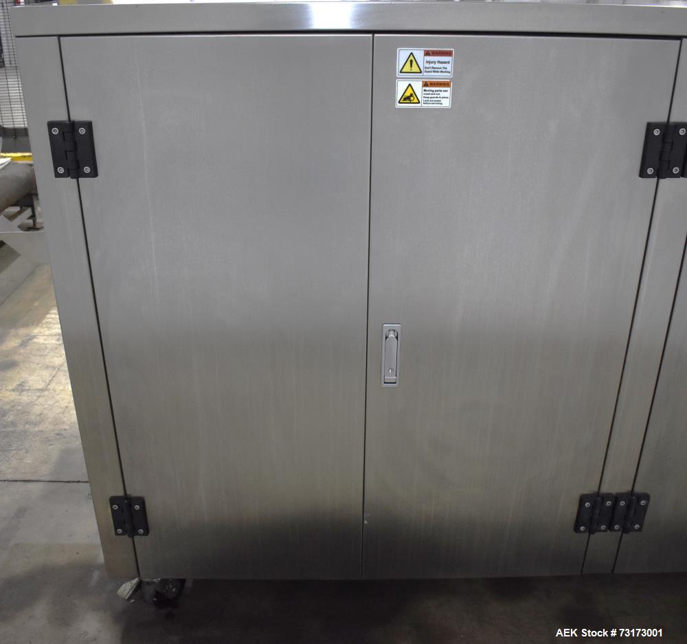 Used Weighpack Systems Swifty 3600 Horizontal Pre Made Bags/Pouch Filler and Sealer. Capable of speeds up to 45 bags per minute. Has a bag size range: 3.5" to 8" (width) x 5.5" to 20" (length). Has e...
