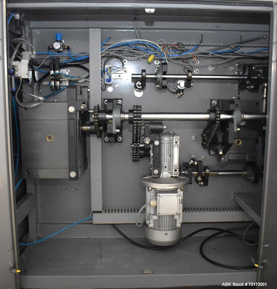 Used Weighpack Systems Swifty 3600 Horizontal Pre Made Bags/Pouch Filler and Sealer. Capable of speeds up to 45 bags per minute. Has a bag size range: 3.5" to 8" (width) x 5.5" to 20" (length). Has e...