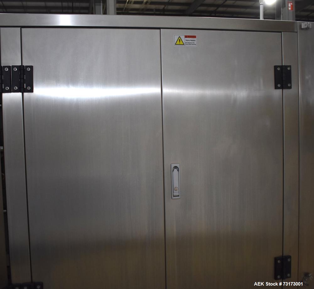 Used Weighpack Systems Swifty 3600 Horizontal Pre Made Bags/Pouch Filler and Sealer. Capable of speeds up to 45 bags per minute. Has a bag size range: 3.5" to 8" (width) x 5.5" to 20" (length). Has e...