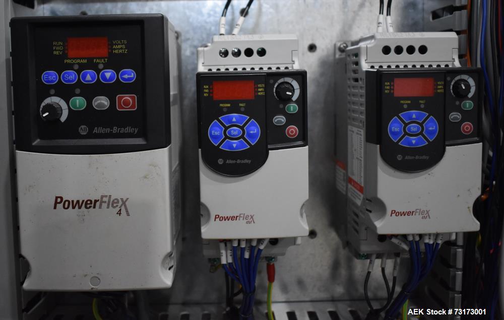 Used Weighpack Systems Swifty 3600 Horizontal Pre Made Bags/Pouch Filler and Sealer. Capable of speeds up to 45 bags per minute. Has a bag size range: 3.5" to 8" (width) x 5.5" to 20" (length). Has e...