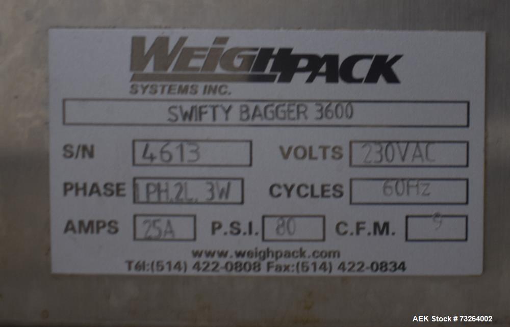 Weighpack Systems Swifty 3600 Horizontal Pre Made Bags/Pouch Filler