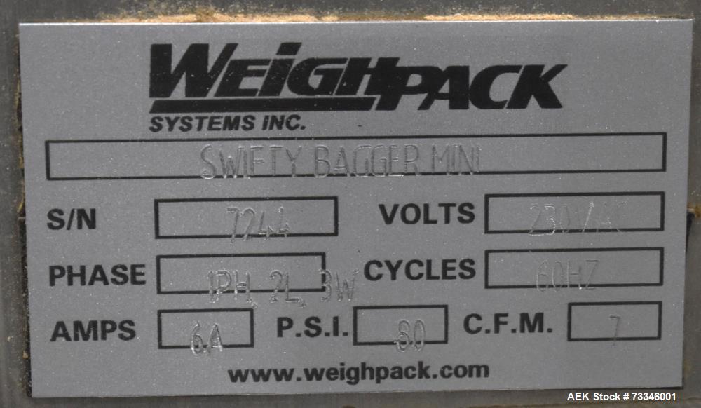 Used WeighPack Swifty Mini Bagger – 15 Pouches Per Minute