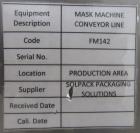 Solpac Model 8SD-165 Duplex Premade Pouch Machine-Used