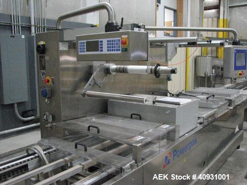 Used CFS Tiromat Model 681 Form-Fill-Seal Machine with zipper system, 5600 mm width, new 2002, Dayton DC speed control.