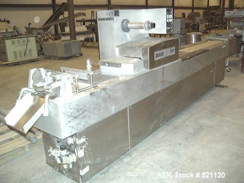 USED: Dixie DP-100 form-fill-seal horizontal single lane packaging machine, stainless steel contact parts.