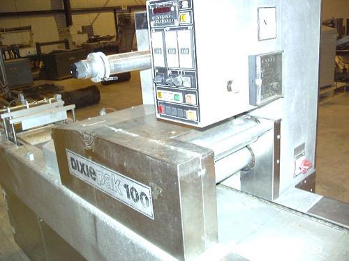USED: Dixie DP-100 form-fill-seal horizontal single lane packaging machine, stainless steel contact parts.