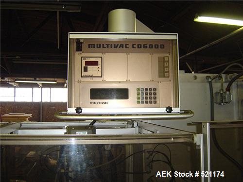 USED: Multivac model CD6000 thermo form-fill-seal machine. Last used in meat application. Built 1990.