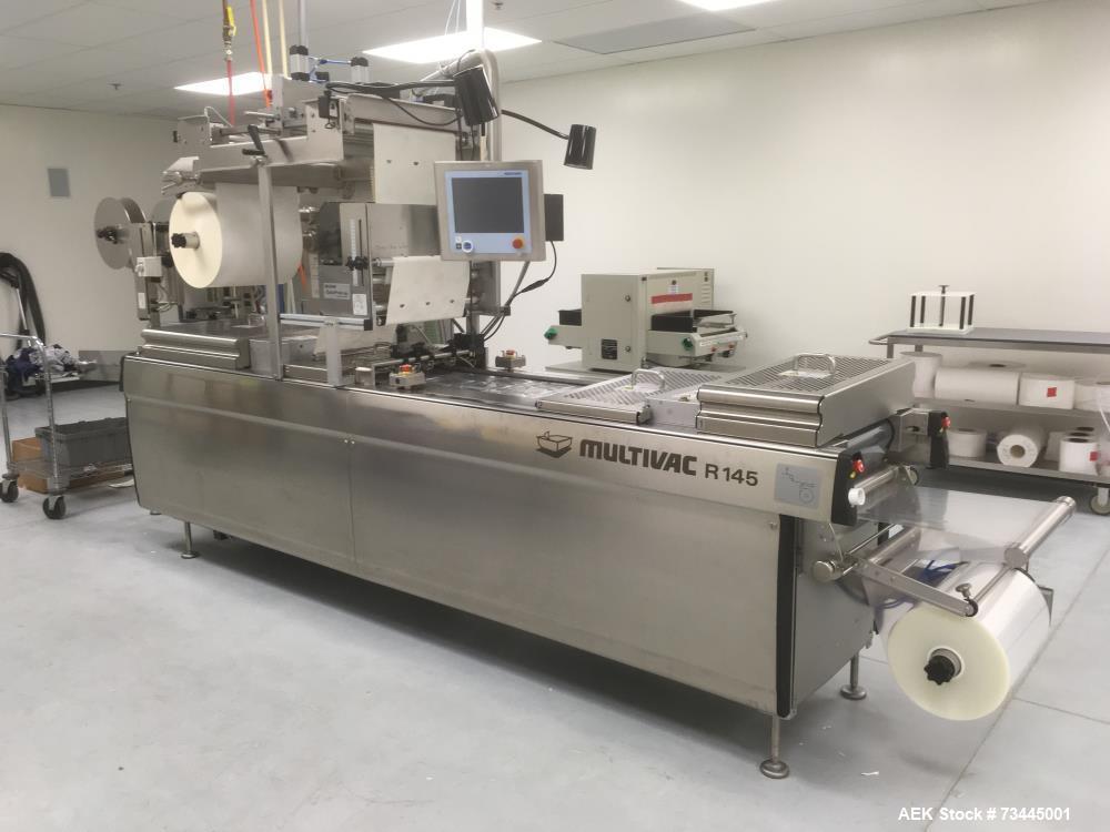 Used Multivac R-145 Thermoforming Machine – 420mm Web, 4-Up Mold, Inkjet Printer, Medical Packaging, 2009
