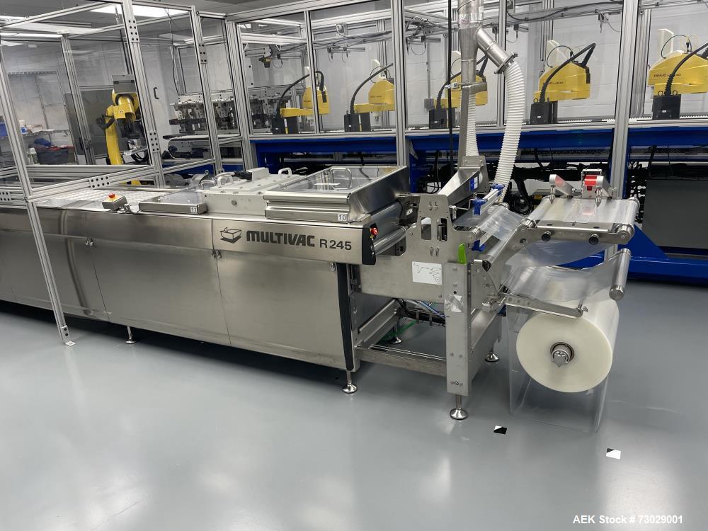 Multivac Model R245 Thermoformer with Fanuc Robotic Loaders for Swab Sticks