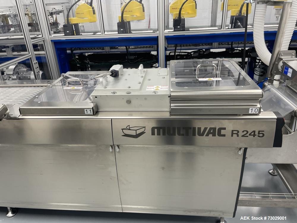 Multivac Model R245 Thermoformer with Fanuc Robotic Loaders for Swab Sticks