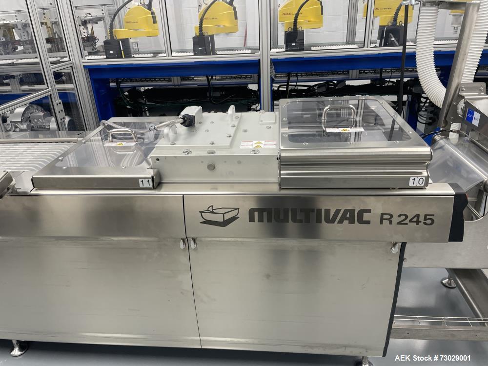 Multivac Model R245 Thermoformer with Fanuc Robotic Loaders for Swab Sticks