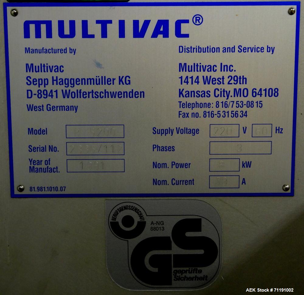 Used- Multivac Model R5200 Roll Stock Thermoform Vacuum Packer