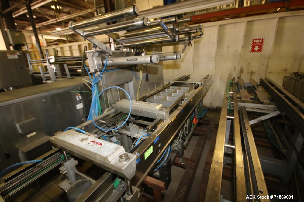 Used 1997 MultiVac R530 Horizontal Form, Fill and Seal Vacuum Packaging Machine, S/N 1031 with Busch 20 hp Vacuum Pump, Spare Lift, Controls - 220 V, 3 Phase, GE 45 KVA Transformer - Consists of (2) ...