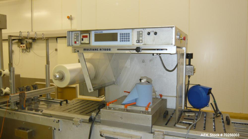 Used Multivac Thermoforming Line. Model R7000. Film width - 20.6” (522 mm). Fully refurbished 2006.