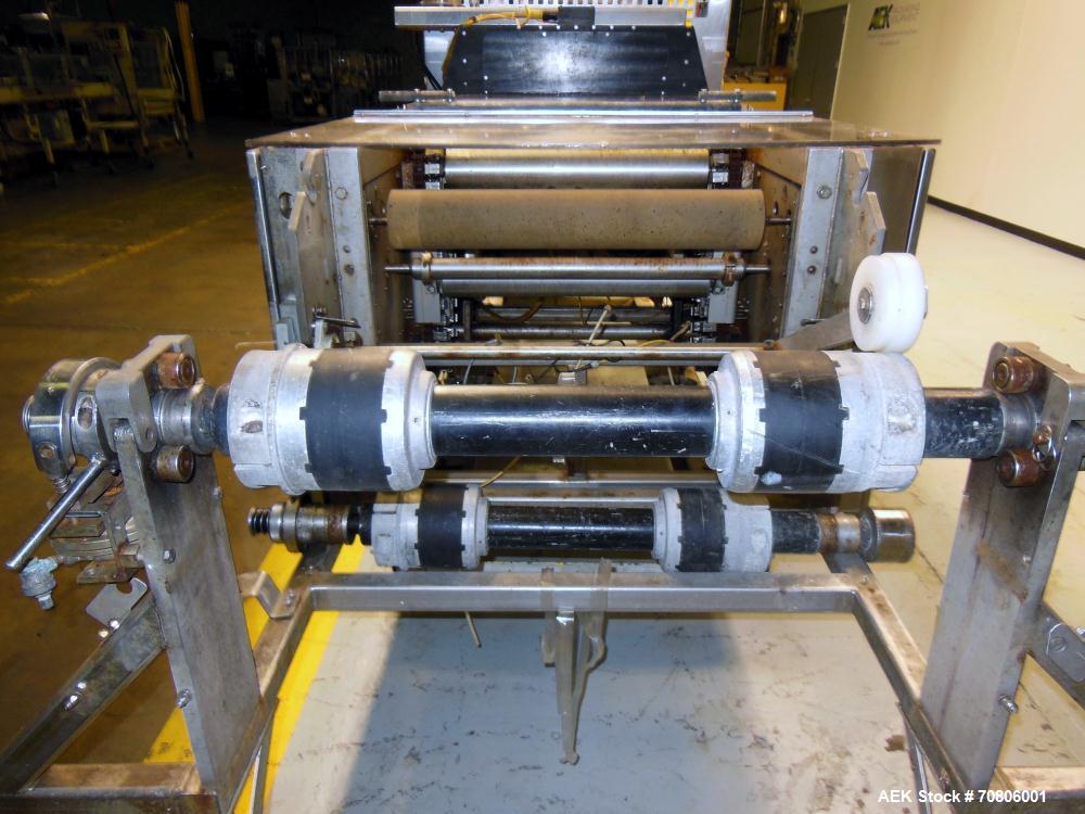 Used RapidPak Model RP-30 Horizontal Form Fill & Seal Thermoformer. Capable of up to 25 cycles per minute, up to 7"(178mm) depth of draw, up to 30"(762mm) index, maximum lift opening 7.5"(190.5mm), m...