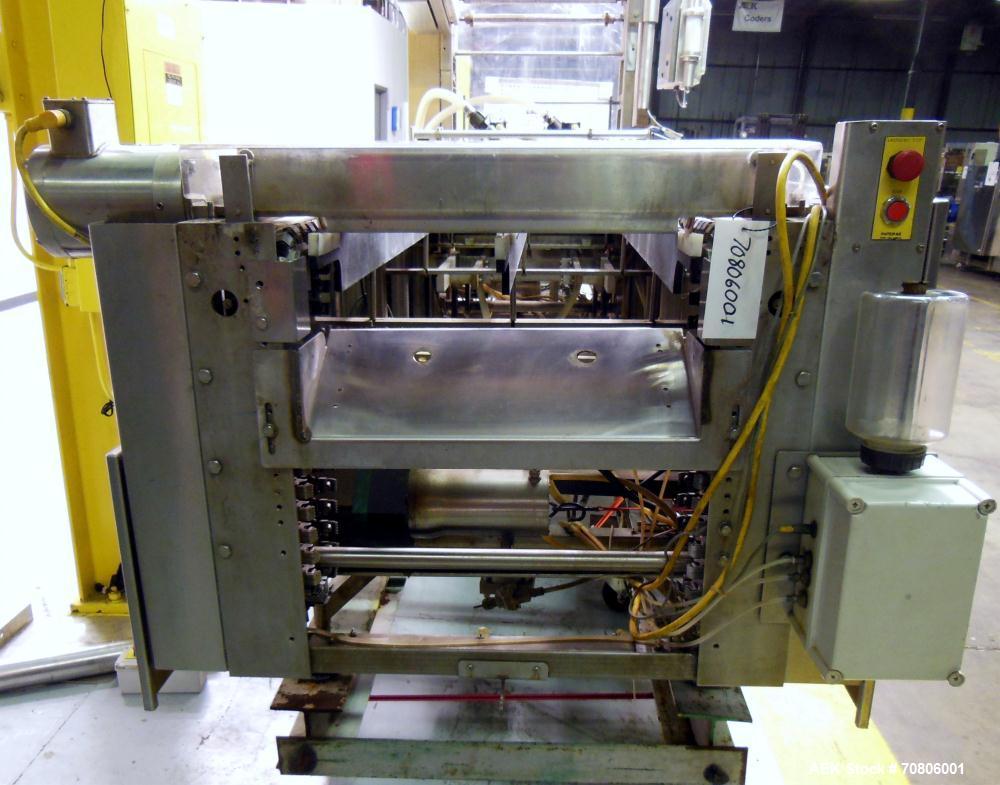 Used RapidPak Model RP-30 Horizontal Form Fill & Seal Thermoformer. Capable of up to 25 cycles per minute, up to 7"(178mm) depth of draw, up to 30"(762mm) index, maximum lift opening 7.5"(190.5mm), m...