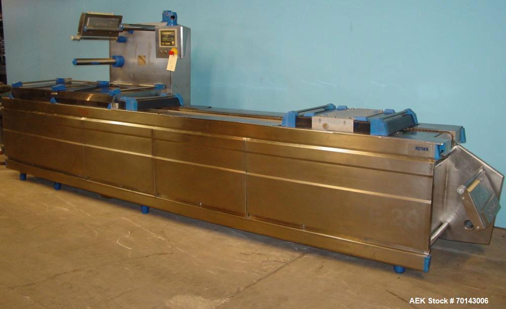 Used Repak Type RE 20/5 2-Lane Stainless Steel Roll STock Deep Draw Thermoformer