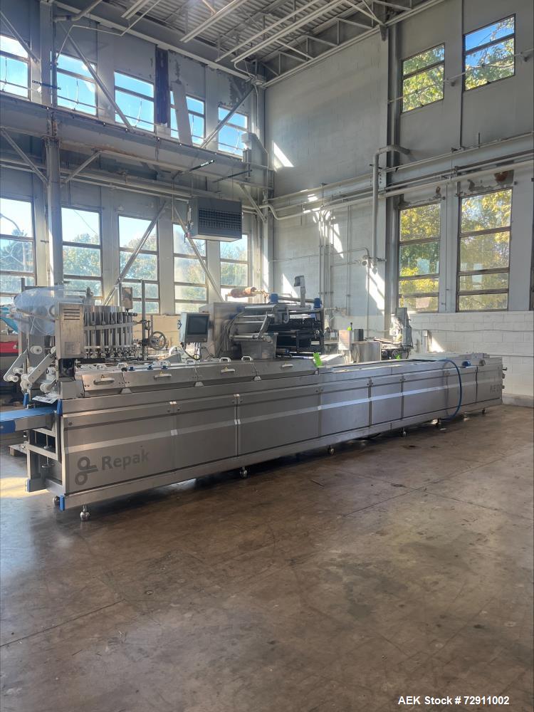 Used Repak RE20 Rollstock Thermoforming Packaging Line – Horizontal Form Fill Seal Machine, 460mm Web