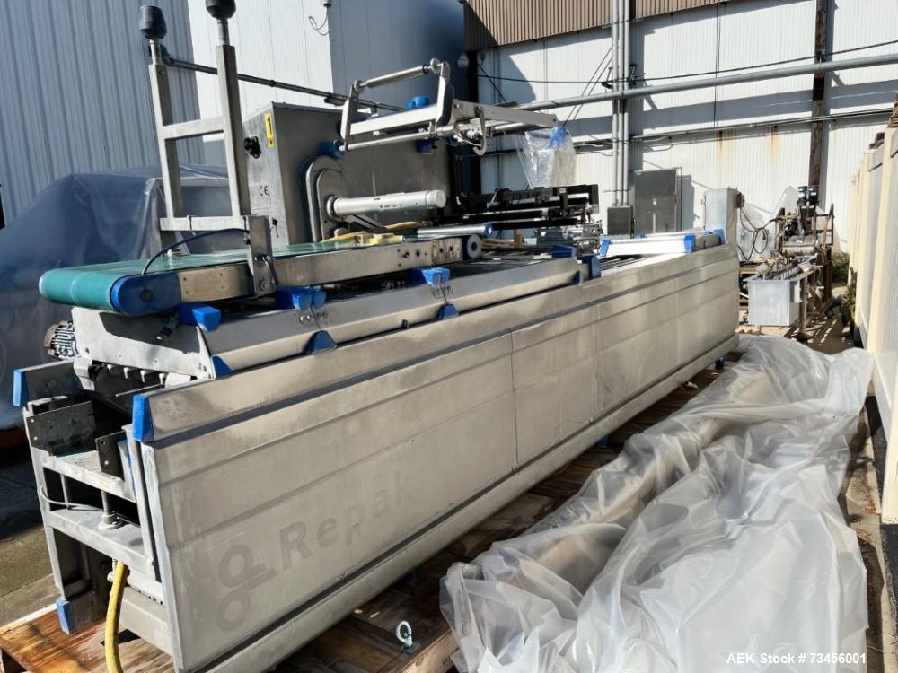Used Repak RE25 Horizontal Thermoformer – MAP Packager, 15 CPM, 190mm Draw Depth