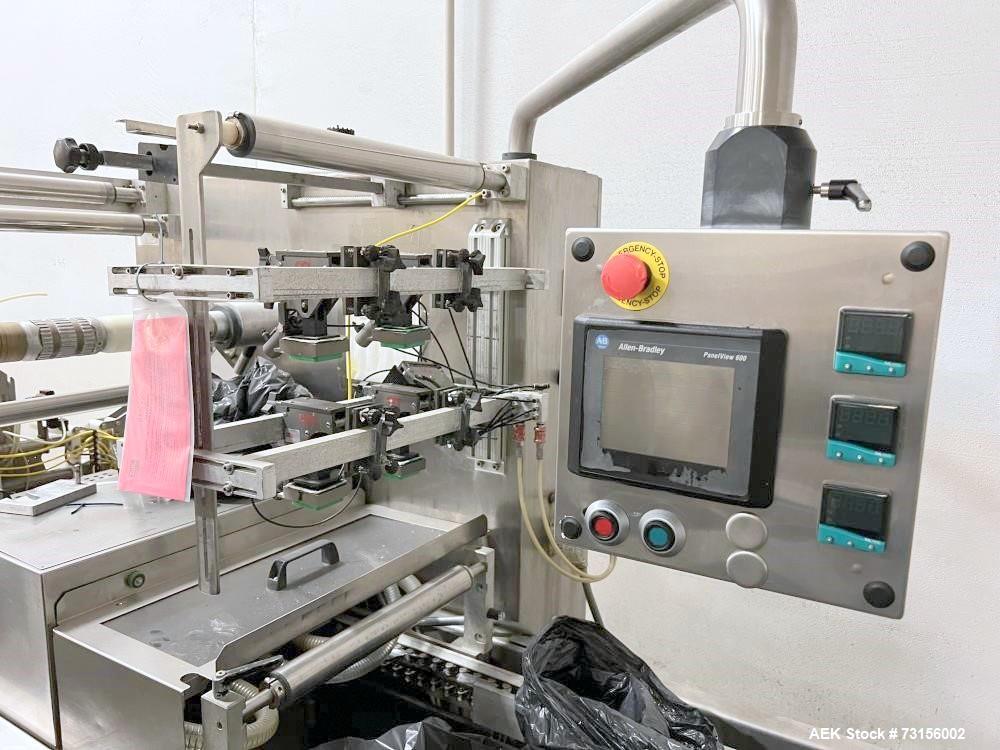 Used Multisource roll stock machine with Busch RAO630 vacuum pump and tooling.