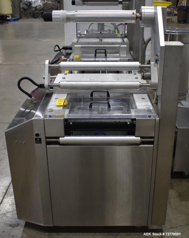 Used VC999 Model RS-420C Rollstock Compact Thermoformer. Stainless steel construction. Film width 423mm (17"). Maximum depth of draw: 50mm, 100mm, 135mm, 185mm (2"). Includes Vacuum pump, vacuum gas ...