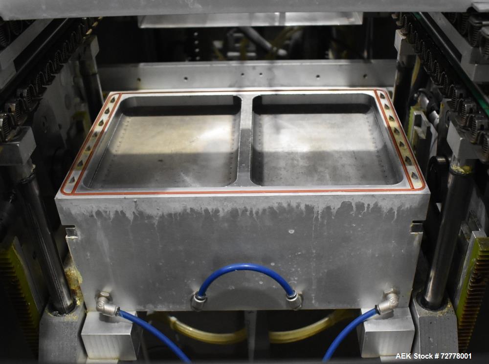 Used VC999 Model RS-420C Rollstock Compact Thermoformer. Stainless steel construction. Film width 423mm (17"). Maximum depth of draw: 50mm, 100mm, 135mm, 185mm (2"). Includes Vacuum pump, vacuum gas ...