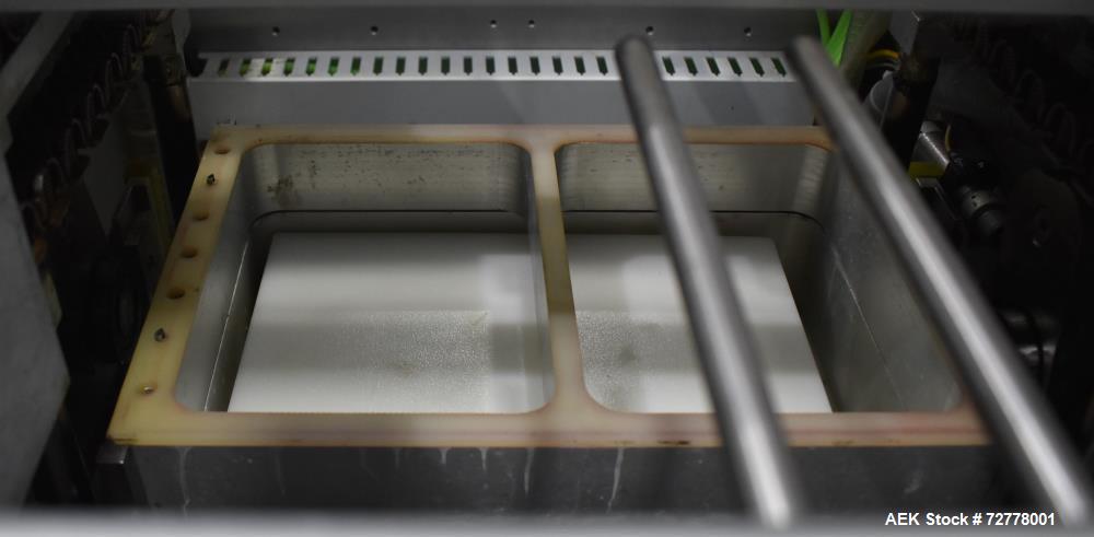 Used VC999 Model RS-420C Rollstock Compact Thermoformer. Stainless steel construction. Film width 423mm (17"). Maximum depth of draw: 50mm, 100mm, 135mm, 185mm (2"). Includes Vacuum pump, vacuum gas ...