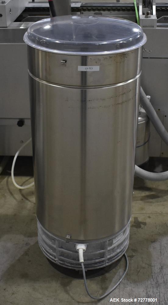 Used VC999 Model RS-420C Rollstock Compact Thermoformer. Stainless steel construction. Film width 423mm (17"). Maximum depth of draw: 50mm, 100mm, 135mm, 185mm (2"). Includes Vacuum pump, vacuum gas ...