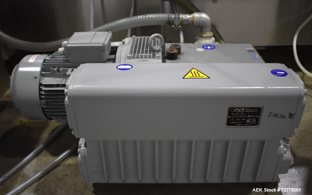 Used VC999 Model RS-420C Rollstock Compact Thermoformer. Stainless steel construction. Film width 423mm (17"). Maximum depth of draw: 50mm, 100mm, 135mm, 185mm (2"). Includes Vacuum pump, vacuum gas ...