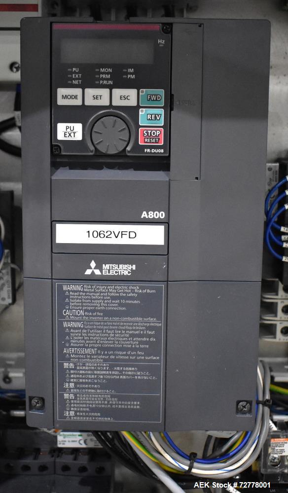 Used VC999 Model RS-420C Rollstock Compact Thermoformer. Stainless steel construction. Film width 423mm (17"). Maximum depth of draw: 50mm, 100mm, 135mm, 185mm (2"). Includes Vacuum pump, vacuum gas ...