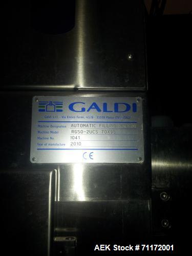 Used- Galdi RG50-UCS Automatic Filler for Gable Top Cartons.