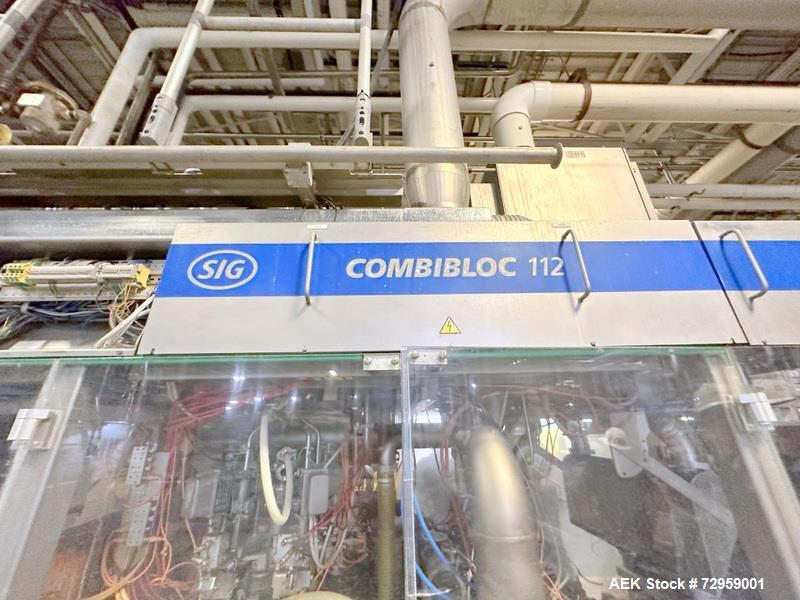 Used Combibloc (Sig) Model 112-32 Aseptic Brick Pack Cartoning Lines. The fillers are capable of running 125 ml, 150 ml, 200 ml or 250 ml cartons (with changeparts). Has Sig Beckhoff HMI with Siemens...