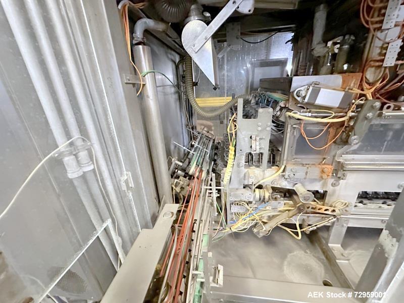 Used Combibloc (Sig) Model 112-32 Aseptic Brick Pack Cartoning Lines. The fillers are capable of running 125 ml, 150 ml, 200 ml or 250 ml cartons (with changeparts). Has Sig Beckhoff HMI with Siemens...