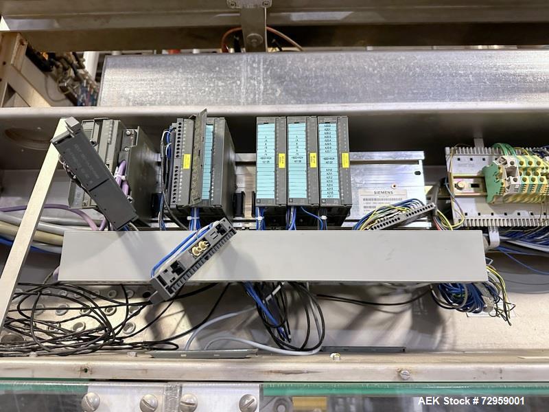 Used Combibloc (Sig) Model 112-32 Aseptic Brick Pack Cartoning Lines. The fillers are capable of running 125 ml, 150 ml, 200 ml or 250 ml cartons (with changeparts). Has Sig Beckhoff HMI with Siemens...