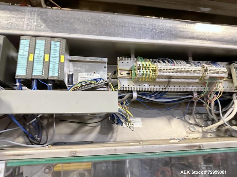 Used Combibloc (Sig) Model 112-32 Aseptic Brick Pack Cartoning Lines. The fillers are capable of running 125 ml, 150 ml, 200 ml or 250 ml cartons (with changeparts). Has Sig Beckhoff HMI with Siemens...