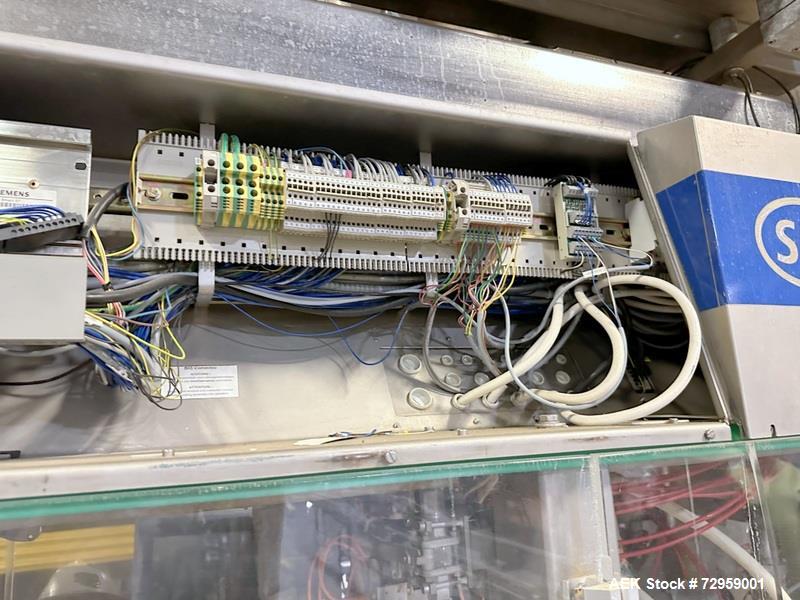 Used Combibloc (Sig) Model 112-32 Aseptic Brick Pack Cartoning Lines. The fillers are capable of running 125 ml, 150 ml, 200 ml or 250 ml cartons (with changeparts). Has Sig Beckhoff HMI with Siemens...