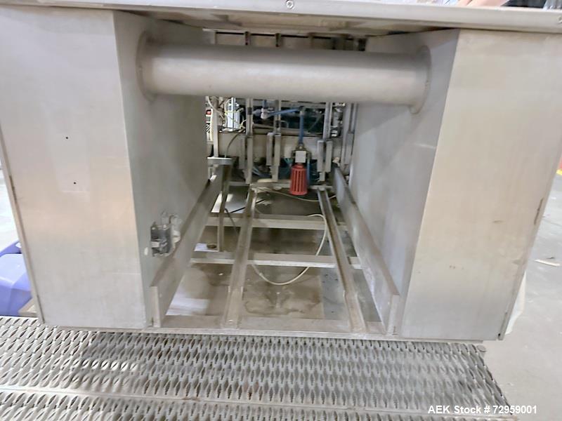 Used Combibloc (Sig) Model 112-32 Aseptic Brick Pack Cartoning Lines. The fillers are capable of running 125 ml, 150 ml, 200 ml or 250 ml cartons (with changeparts). Has Sig Beckhoff HMI with Siemens...