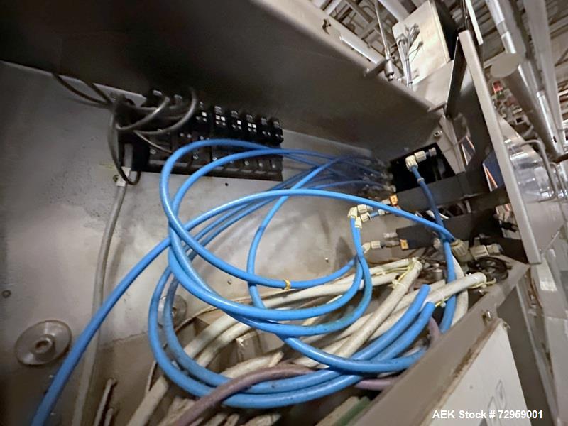 Used Combibloc (Sig) Model 112-32 Aseptic Brick Pack Cartoning Lines. The fillers are capable of running 125 ml, 150 ml, 200 ml or 250 ml cartons (with changeparts). Has Sig Beckhoff HMI with Siemens...