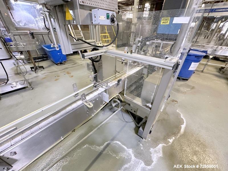 Used Combibloc (Sig) Model 112-32 Aseptic Brick Pack Cartoning Lines. The fillers are capable of running 125 ml, 150 ml, 200 ml or 250 ml cartons (with changeparts). Has Sig Beckhoff HMI with Siemens...