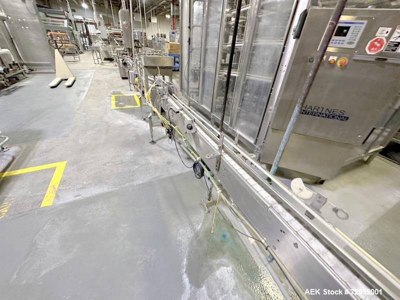Used Combibloc (Sig) Model 112-32 Aseptic Brick Pack Cartoning Lines. The fillers are capable of running 125 ml, 150 ml, 200 ml or 250 ml cartons (with changeparts). Has Sig Beckhoff HMI with Siemens...